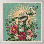 根付き抵抗 – Solarpunk抗議ポスター ポスター (正面)