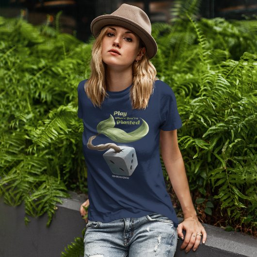 根付くところで遊べ 女のTシャツ トライブレンドTシャツ