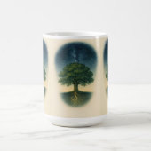 根付く木と輝く家族の星座 コーヒーマグカップ (中央)