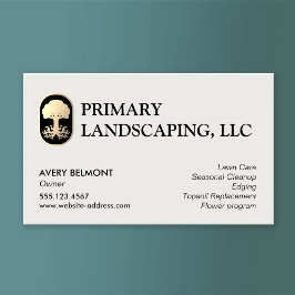 根付の金色の木 - ランドスケープと庭園ケアのデザイン 名刺