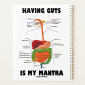 根性を持つことは私のマントラ消化器系ユーモアである プランナー手帳 (裏面)