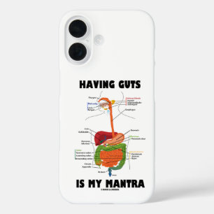 根性を持つことは私のマントラ消化器系ユーモアである iPhone 16ケース
