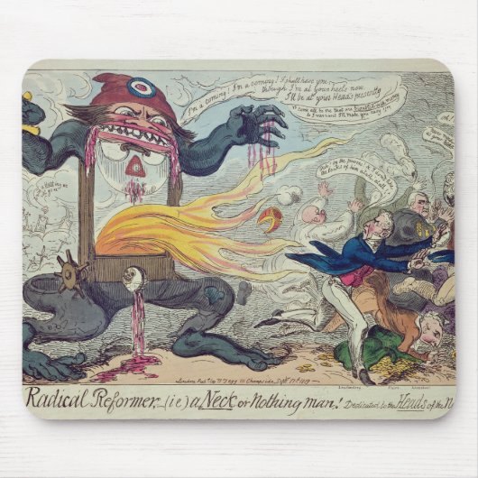 根本的な改革者、首または何も人 マウスパッド (正面)