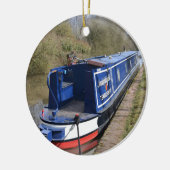 根気強いNarrowboat セラミックオーナメント (左)