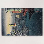 根津神社の雪の土屋興一 ジグソーパズル (横)