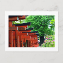 根津神社鳥居門:東京・日本はがき