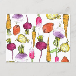 根菜園にんじんビーツポテト ポストカード