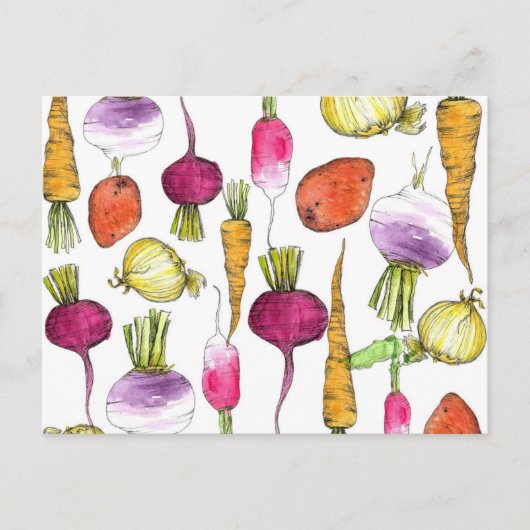 根菜園にんじんビーツポテト ポストカード (正面)