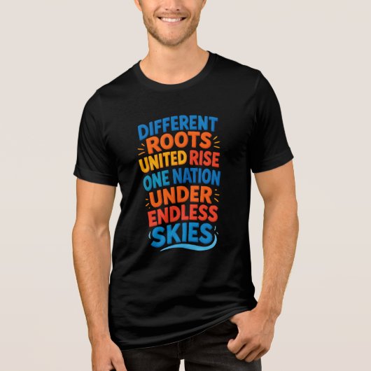根違う根統一された根 トライブレンドTシャツ (正面)