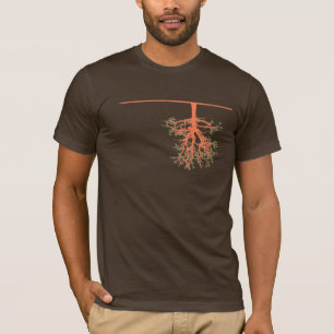 根(茶色) Tシャツ