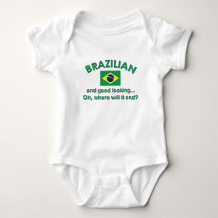 格好良いブラジル人 ベビーボディスーツ
