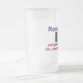 格好良いルーマニア語 フロストグラスビールジョッキ (中央)