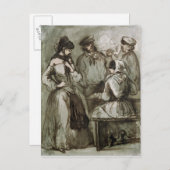 格子と労働者 ポストカード (正面/裏面)