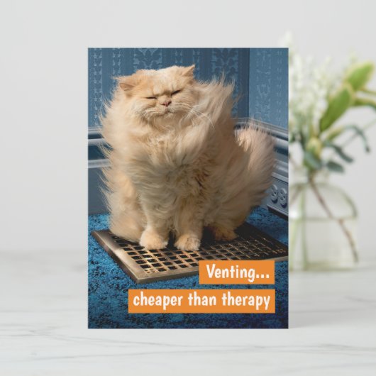 格子の上に猫 招待状 (スタンド正面)