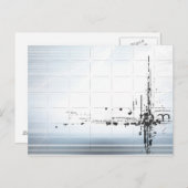 格子の抽象デザイン ポストカード (正面/裏面)