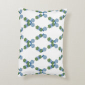 格子トピアリーChinoiserieブルージンジャージャー アクセントクッション (裏面(縦))