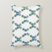 格子トピアリーChinoiserieブルージンジャージャー アクセントクッション (正面(垂直))