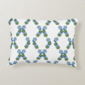 格子トピアリーChinoiserieブルージンジャージャー アクセントクッション (裏面)