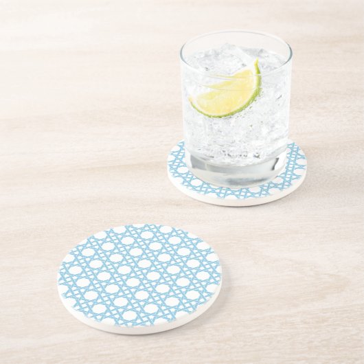 格子プリントデザイン コースター (側面)