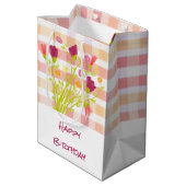 格子付きフローラ ミディアムペーパーバッグ (裏面アングル)