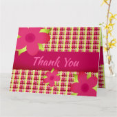 格子付きブルゴーニュフローラ カード (黄色い花)