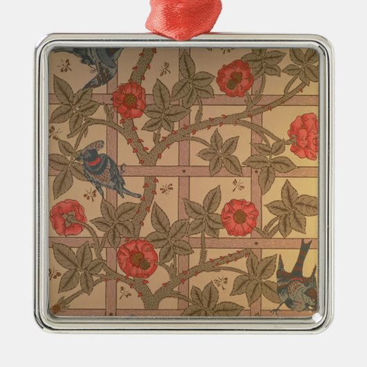 「格子垣」の壁紙のデザイン1864年 メタルオーナメント (正面)