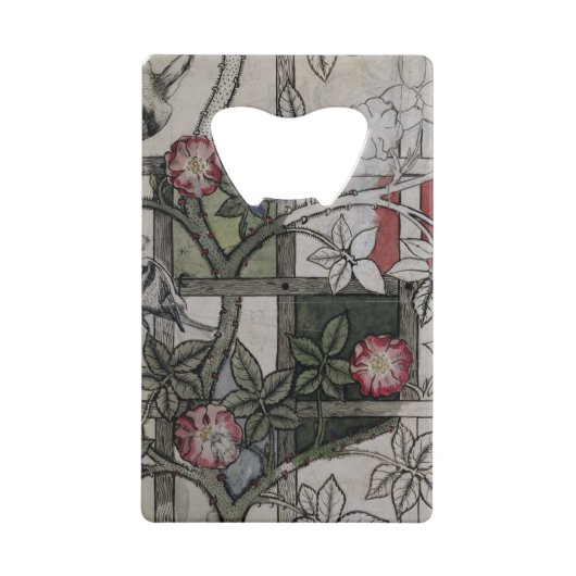 「格子垣」の壁紙のデザイン、1のためのオリジナルのアートワーク クレジットカード栓抜き (正面)