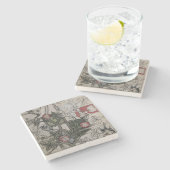 「格子垣」の壁紙のデザイン、1のためのオリジナルのアートワーク ストーンコースター (横)