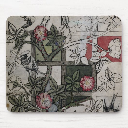 「格子垣」の壁紙のデザイン、1のためのオリジナルのアートワーク マウスパッド (正面)