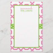 格子文房具とグロスグレインパーソナライズされた文具 (正面)