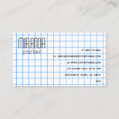 格子方眼紙の名刺 名刺 (裏面)