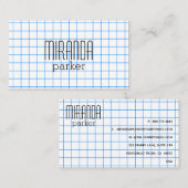 格子方眼紙の名刺 名刺 (正面/裏面)