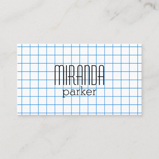 格子方眼紙の名刺 名刺 (正面)