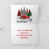 格子木クリスマスカード サンキューカード (内部)