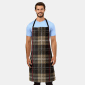 格子柄のエプロン エプロン (着用した状態)