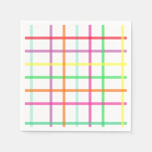 格子柄のナプキン スタンダードカクテルナプキン (正面)