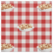 格子柄のパウチン生地 ファブリック (見本)