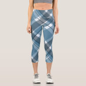 格子柄カプリーレギンスハイウェイストカプリス カプリレギンス (正面)