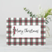 格子模様のクリスマスカード (スタンド正面)