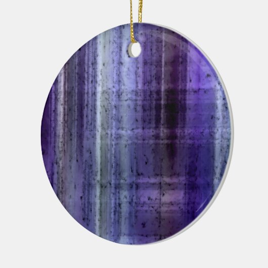 格子模様のクリスマス装飾品 セラミックオーナメント (左)