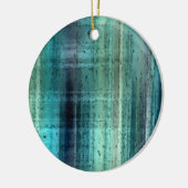 格子模様のクリスマス装飾品 セラミックオーナメント (左)