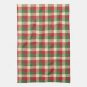 格子模様のクリスマス キッチンタオル (縦)