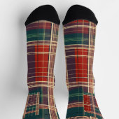 格子模様のクリスマス ソックス (上部)