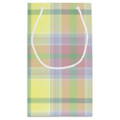 格子模様のバースデーキャット スモールペーパーバッグ (裏面)