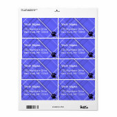 格子模様のポープリント ラベル (フルシート)