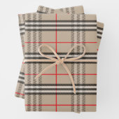 格子模様の帽子屋 ラッピングペーパーシート (インサイチュ)