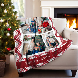 格子模様の毛布 フリースブランケット