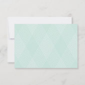 格子模様の結婚式RSVPカード 出欠カード (裏面)