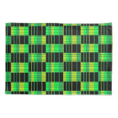 格子模様の緑と黒の枕ケース 枕カバー (裏面)