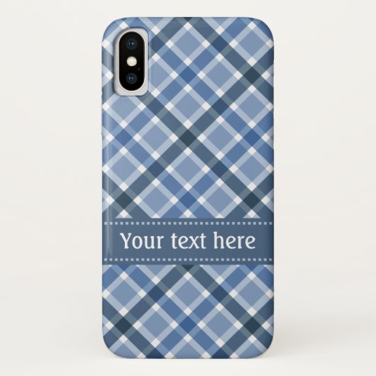 格子模様カスタム文字電話ケース Case-Mate iPhoneケース (裏面)